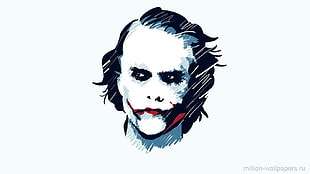 The Joker sketch, Joker, Heath Ledger, Batman HD wallpaper