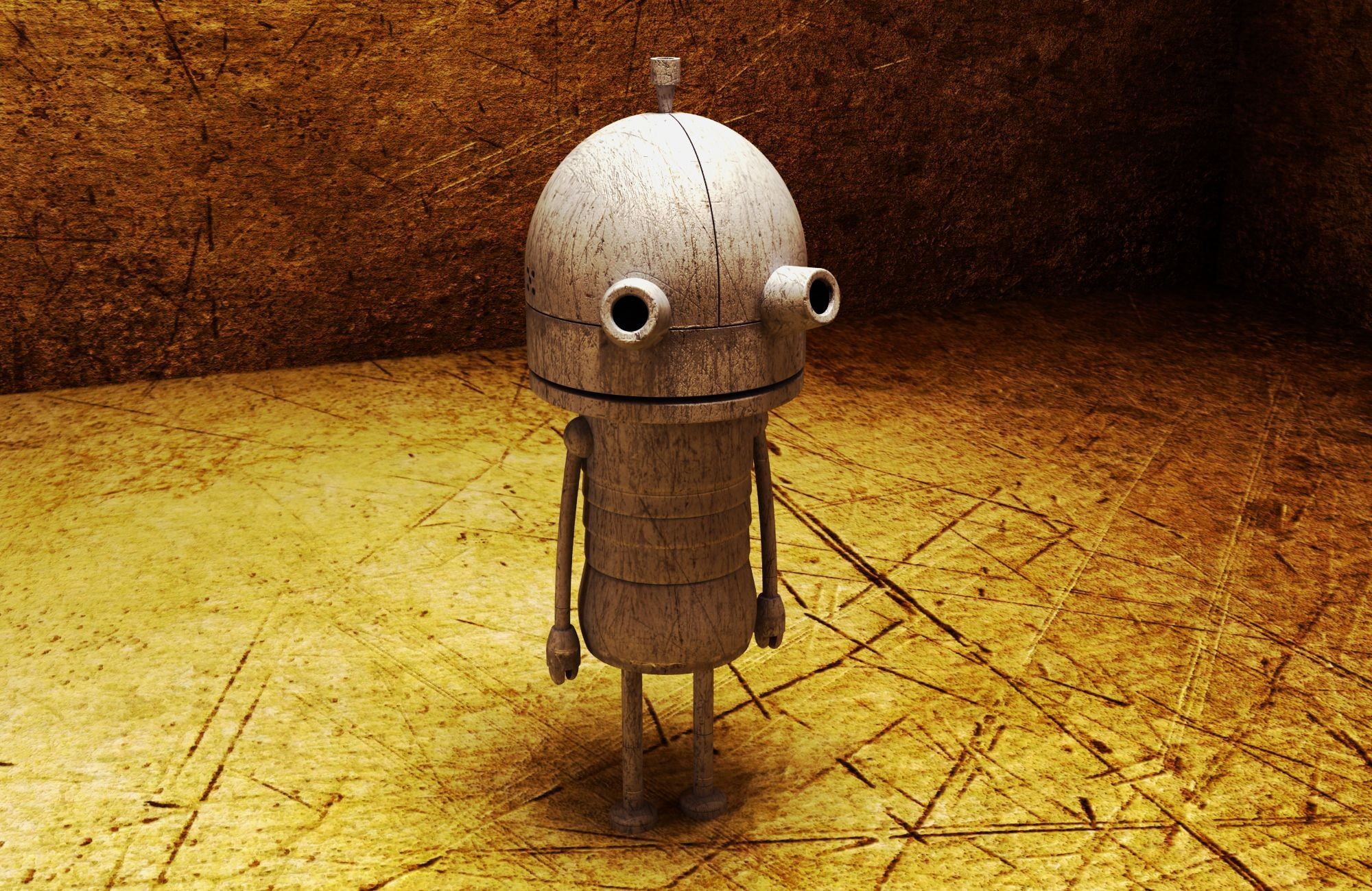 robot wallpaper, digital art, robot, Machinarium, 3D