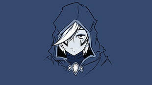 anime character wearing hoodie illustration