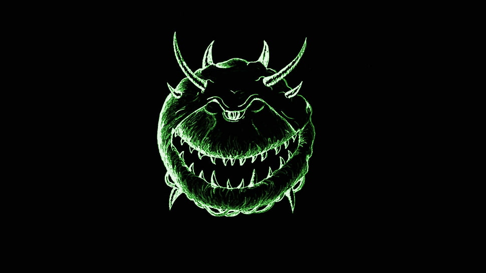 green monster fan art, video games HD wallpaper