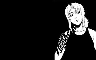 person with black tank top illustration, Revy, Black Lagoon, black, anime