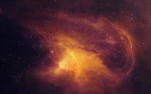 nebular cloud, space, space art, digital art HD wallpaper