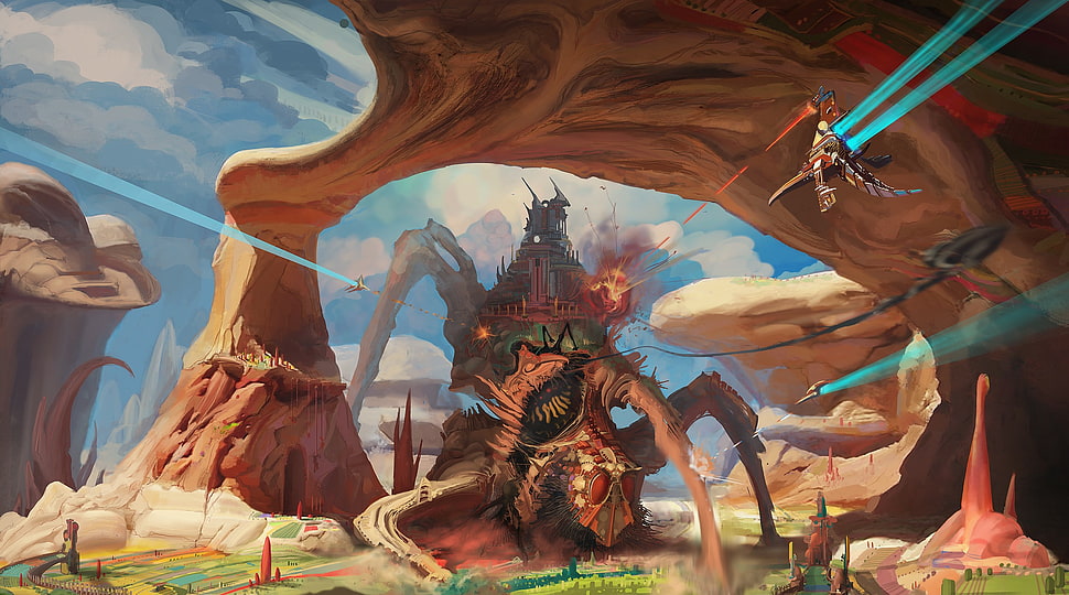 Alien digital wallpaper, fantasy art, creature HD wallpaper