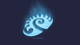 blue logo, StarCraft, Starcraft II, Zerg, minimalism