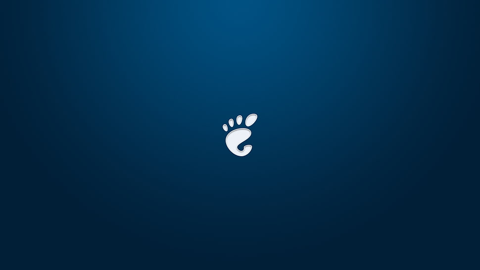 foot print illustration, Linux, GNOME, minimalism HD wallpaper