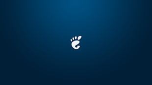 foot print illustration, Linux, GNOME, minimalism