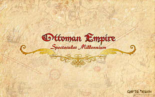 Ottoman Empire poster, Ottoman Empire, typography, artwork