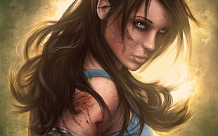 brown haired female game character
