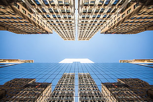 skyscrapper building photo, manhattan HD wallpaper