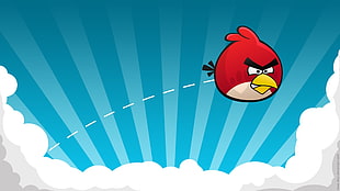 Red Angry Bird digital wallpaper, Angry Birds, artwork, video games