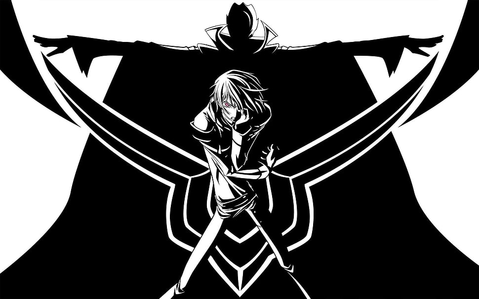 anime character illustration, anime, Code Geass, Lamperouge Lelouch, simple background HD wallpaper