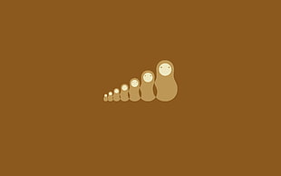 line of brown emoji