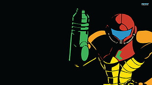 red, yellow, and green robot illustration, Super Metroid, Samus Aran, Metroid, Metroid Prime