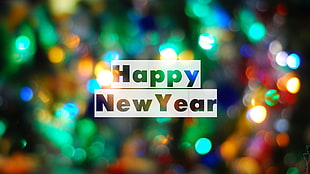happy new year text HD wallpaper