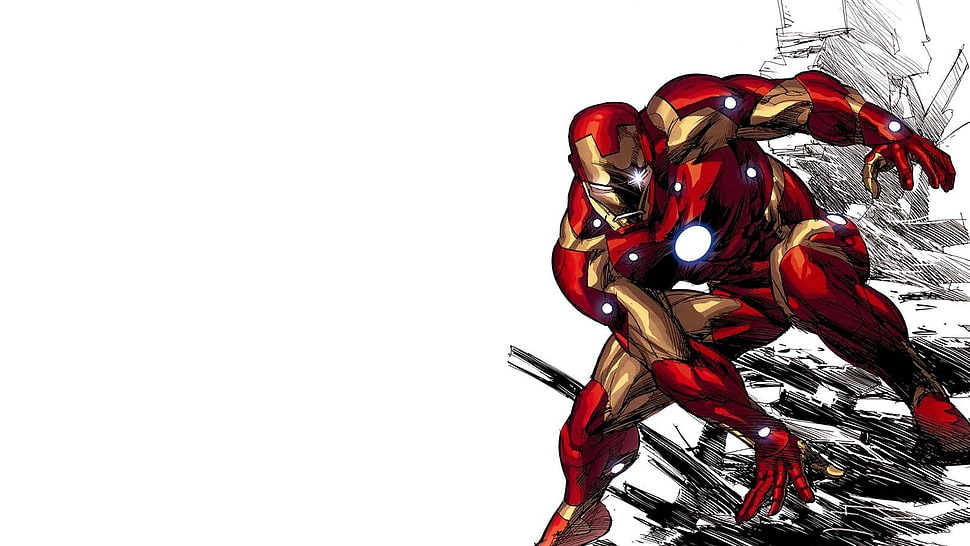 Iron Man illustration, Iron Man HD wallpaper