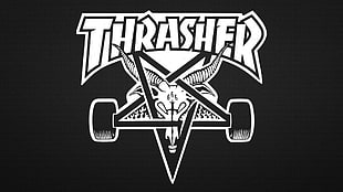 Thrasher logo, skateboarding, Thrasher, pentagram, Baphometh