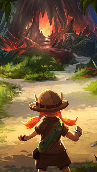 female with brown hat digital wallpaper, Hearthstone: Heroes of Warcraft, Hearthstone un'goro