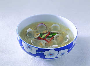 soup inside bowl