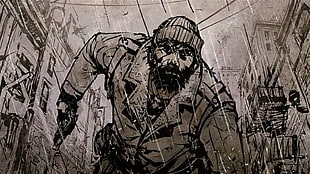 black and gray comic book paghe, video games, Deadlight