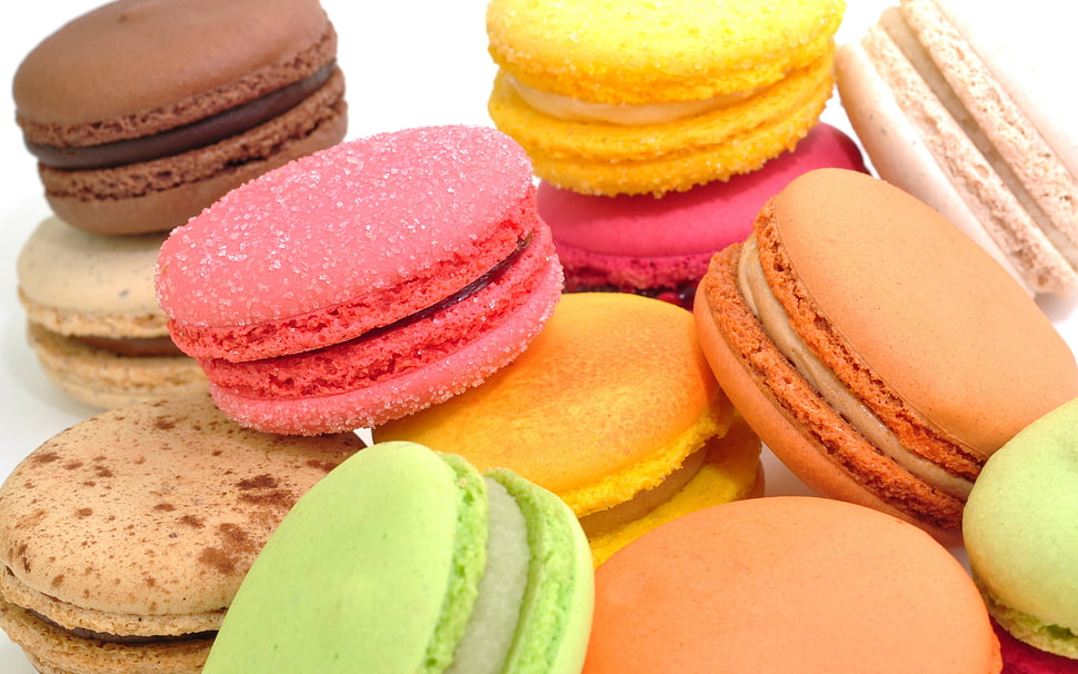 assorted macaroon lot, macaroons HD wallpaper
