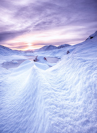 white snowfield during daytime photo, highland