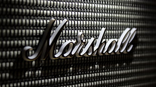 Marshall amplifier logo, Marshall, speakers HD wallpaper