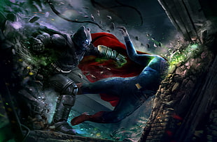 Batman v Superman: Dawn of Justice, Superman, Batman, artwork HD wallpaper