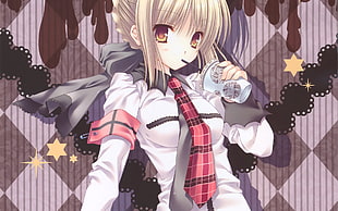 school girl anime character HD wallpaper
