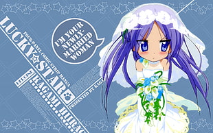 female character wearing wedding dress HD wallpaper