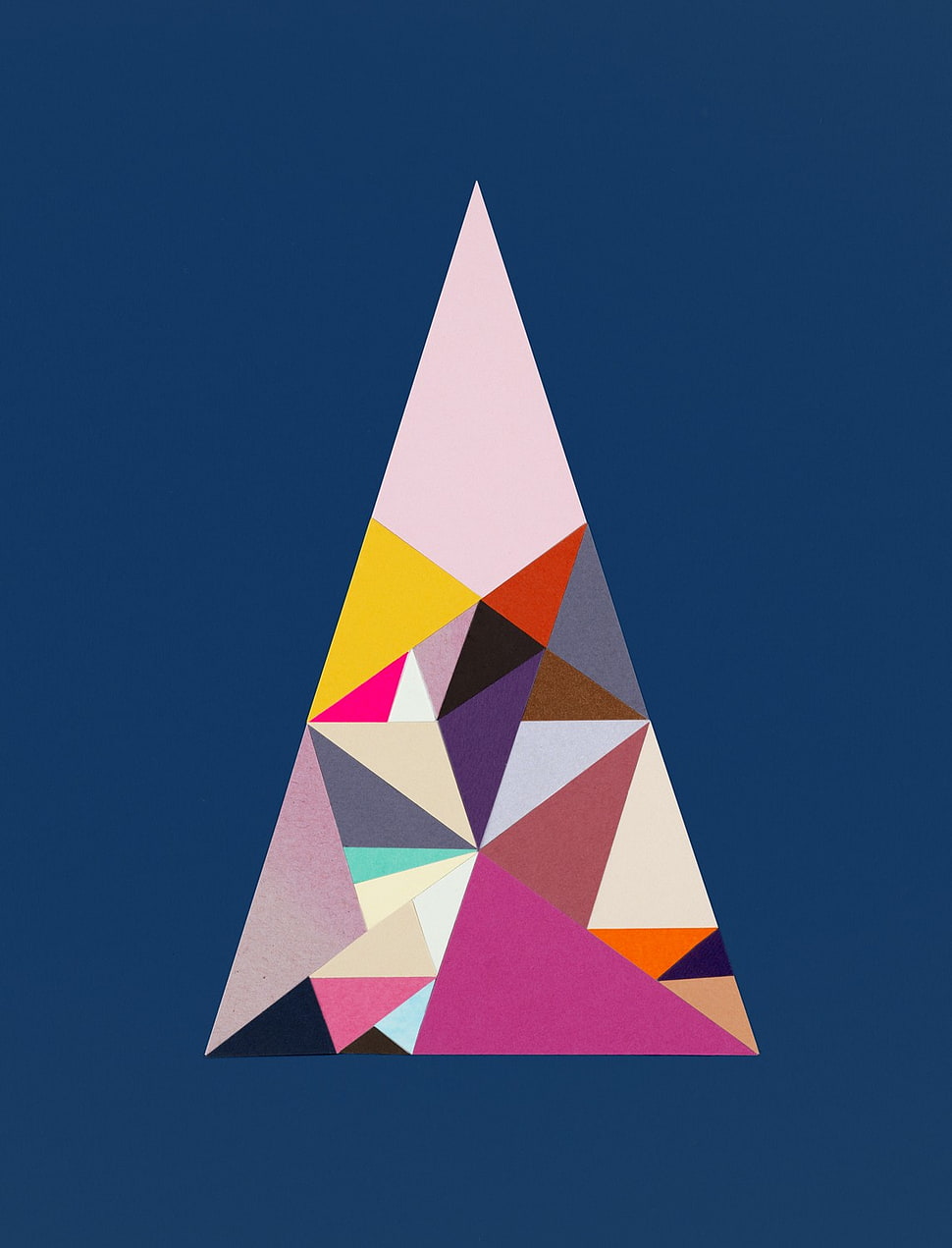 multicolored triangle illustration, digital art, Android L, minimalism, pattern HD wallpaper