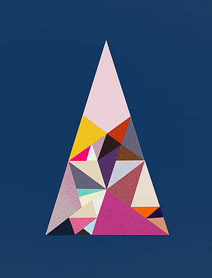 multicolored triangle illustration, digital art, Android L, minimalism, pattern