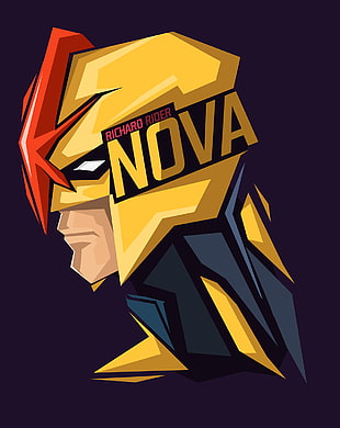 Richard Rider's Nova illustration, superhero, Marvel Divas, Bosslogic, Richard Rider HD wallpaper