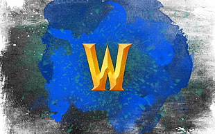 yellow W-print painting,  World of Warcraft HD wallpaper