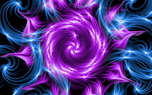 twirling purple and blue HD wallpaper