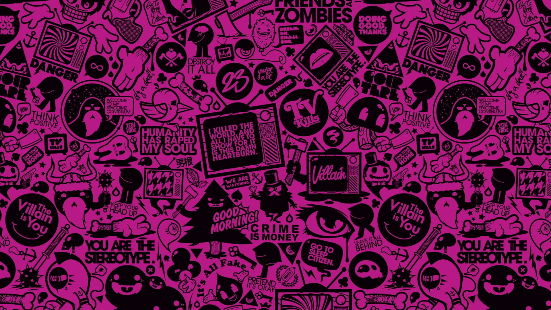 pink and black abstract wallpaper