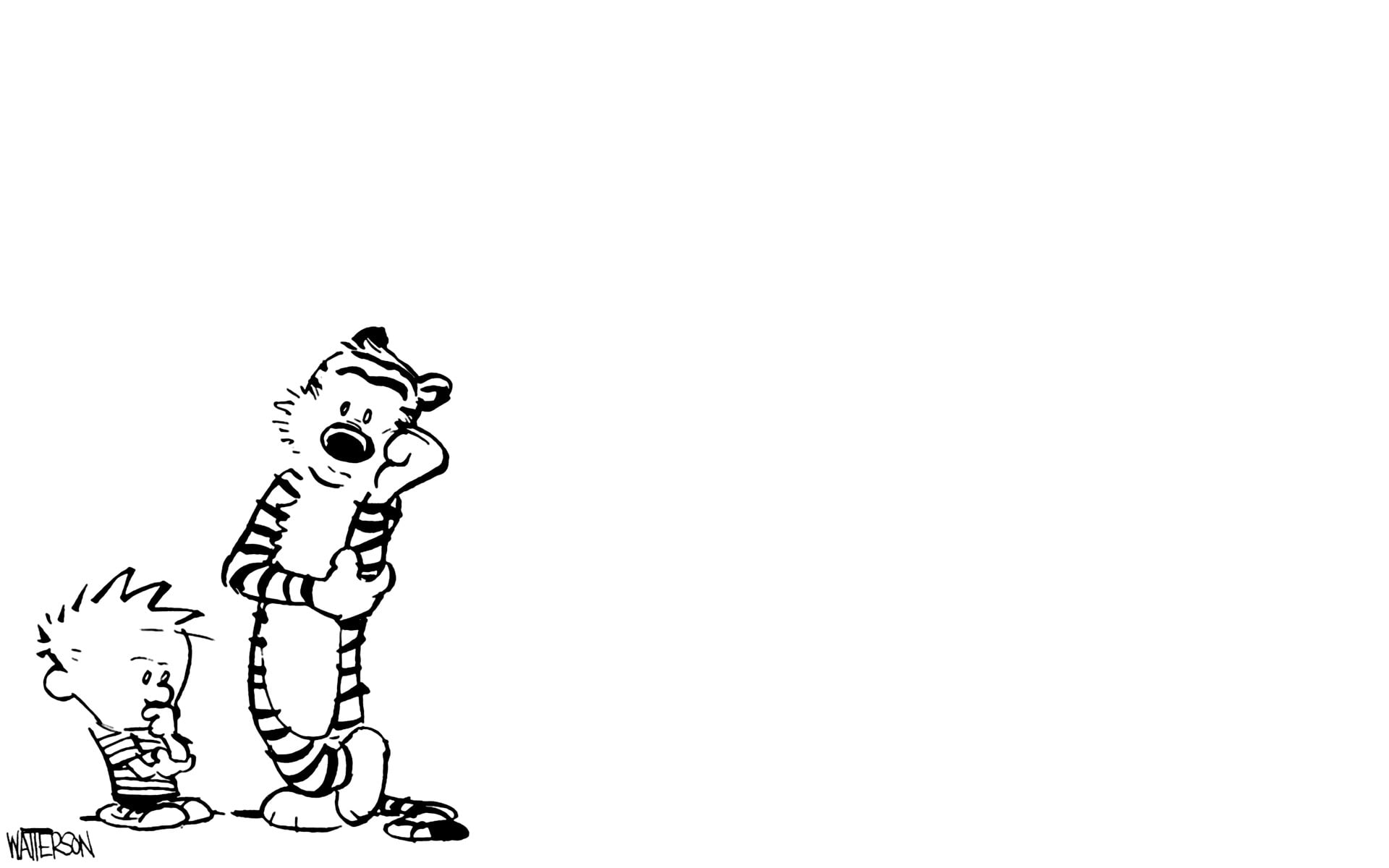 Tiger and kid comic strip, Calvin and Hobbes HD wallpaper | Wallpaper Flare