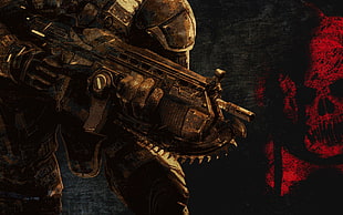 warrior wallpaper, video games, Gears of War