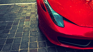 red vehicle, car, Ferrari, Ferrari 458