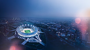 football stadium, Olympic Stadium, Aerial, HD HD wallpaper