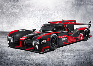 black and red race car