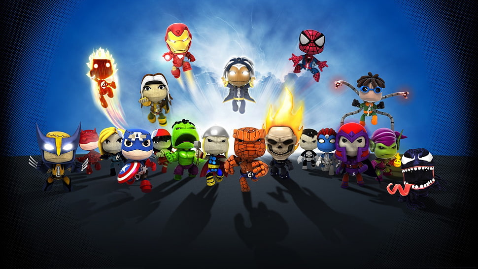 Marvel figure lot HD wallpaper