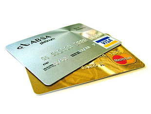 gray ABSA Visa card HD wallpaper
