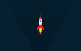 red and white rocket game application