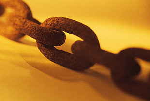 brown steel chain