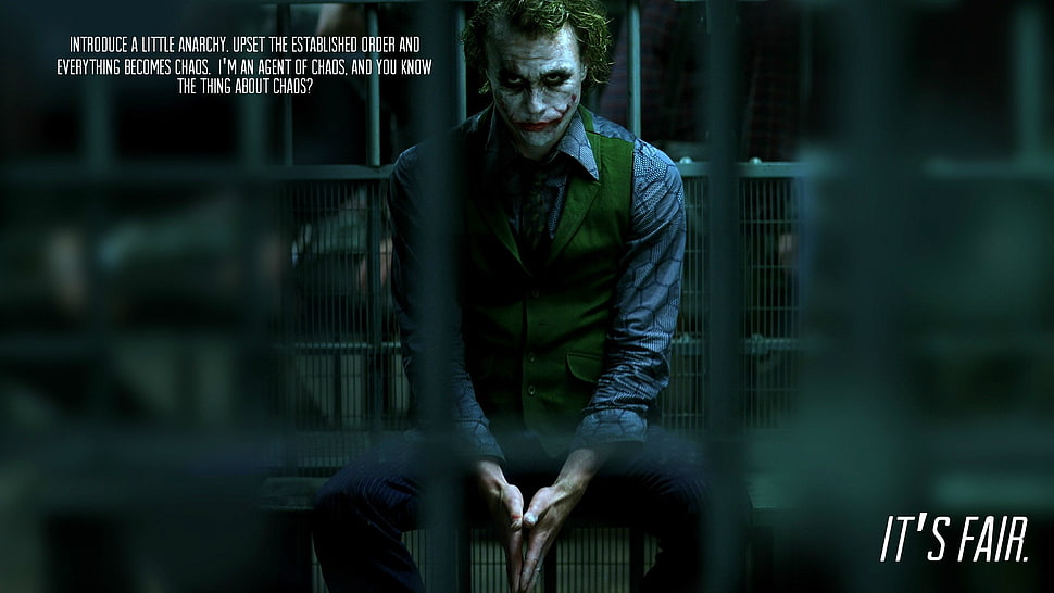 Joker sitting black bench HD wallpaper