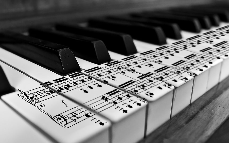 black and white electronic device, piano, classical HD wallpaper