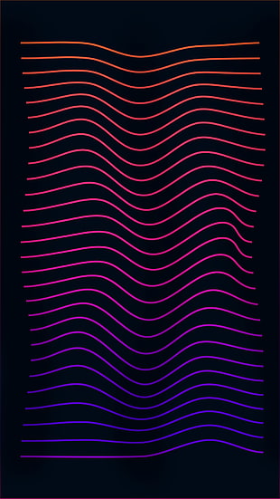 black shirt with orange, pink, and purple stripes, Photoshop, minimalism, abstract HD wallpaper