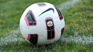 white and black Nike soccer ball, Nike, Serie A HD wallpaper
