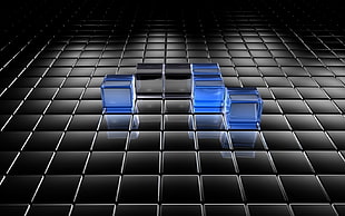 3D photo of blue case HD wallpaper