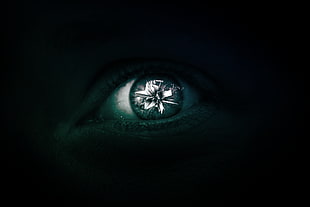 person's eye, eyes, dark, Cinema 4D, 3D